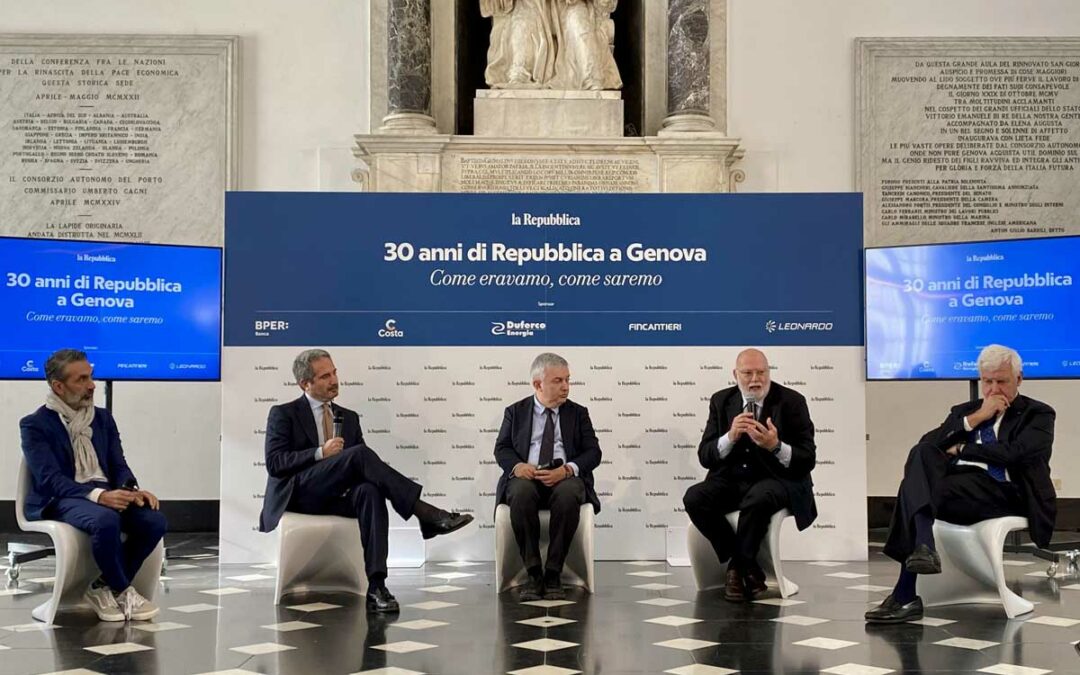 Antonio Gozzi took part in the meeting for the 30th anniversary of La Repubblica Genova