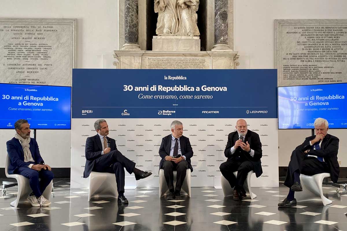 Antonio Gozzi took part in the meeting for the 30th anniversary of La Repubblica Genova